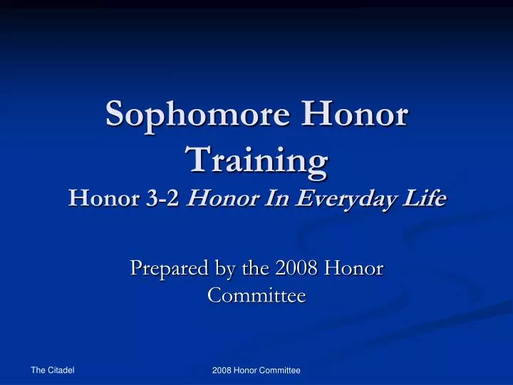 sophomore honor training honor 3 2 honor in everyday life