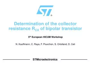 Determination of the collector resistance R CX of bipolar transistor