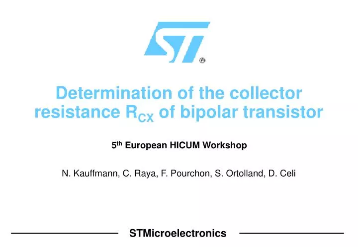 determination of the collector resistance r cx of bipolar transistor