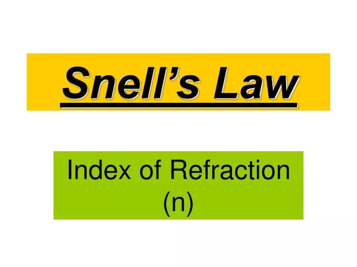 snell s law