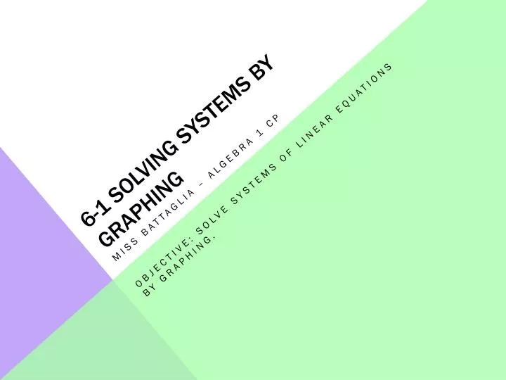 6 1 solving systems by graphing