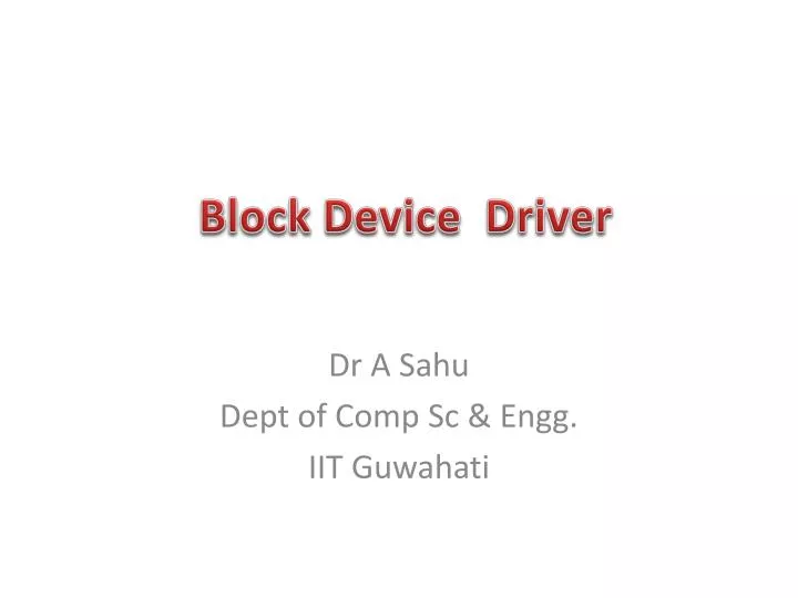 block device driver