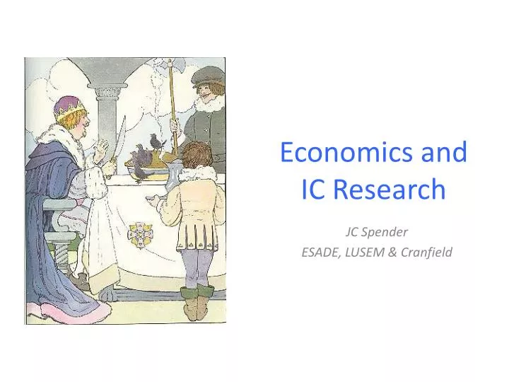 economics and ic research