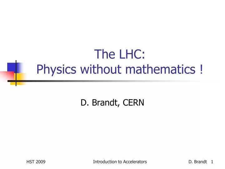 the lhc physics without mathematics