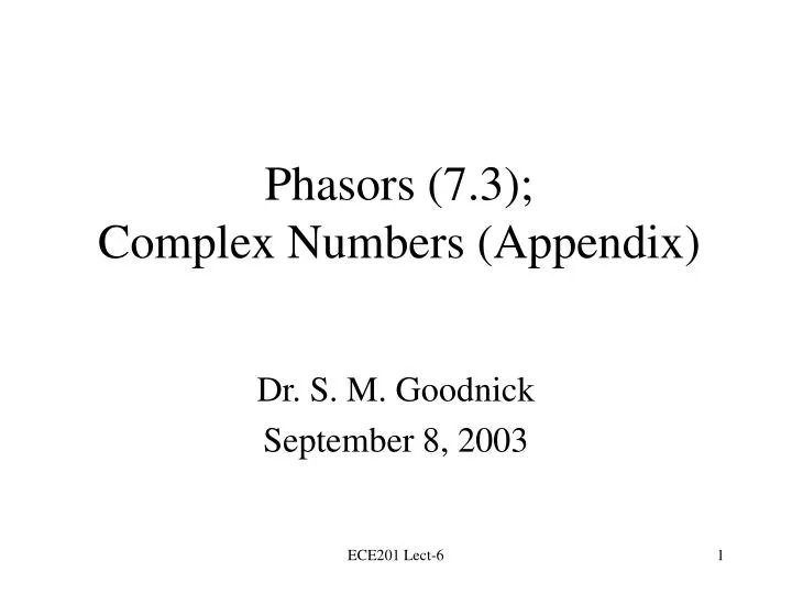 phasors 7 3 complex numbers appendix