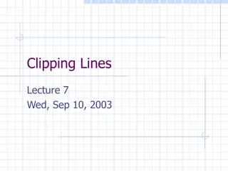 Clipping Lines