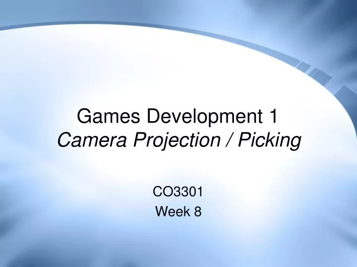 games development 1 camera projection picking