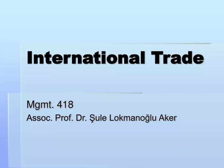 international trade