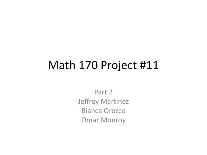math 170 project 11