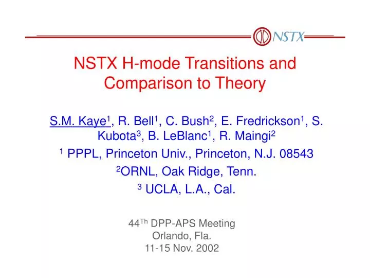 nstx h mode transitions and comparison to theory