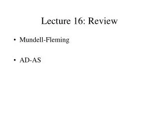 Lecture 16: Review