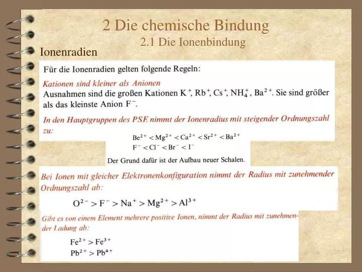 2 die chemische bindung 2 1 die ionenbindung