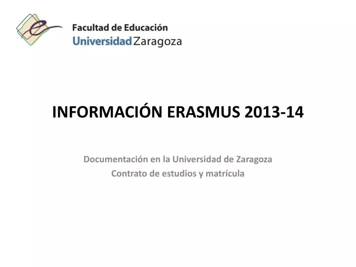 informaci n erasmus 2013 14