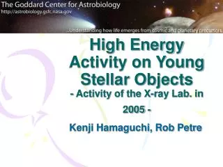 High Energy Activity on Young Stellar Objects - Activity of the X-ray Lab. in 2005 -