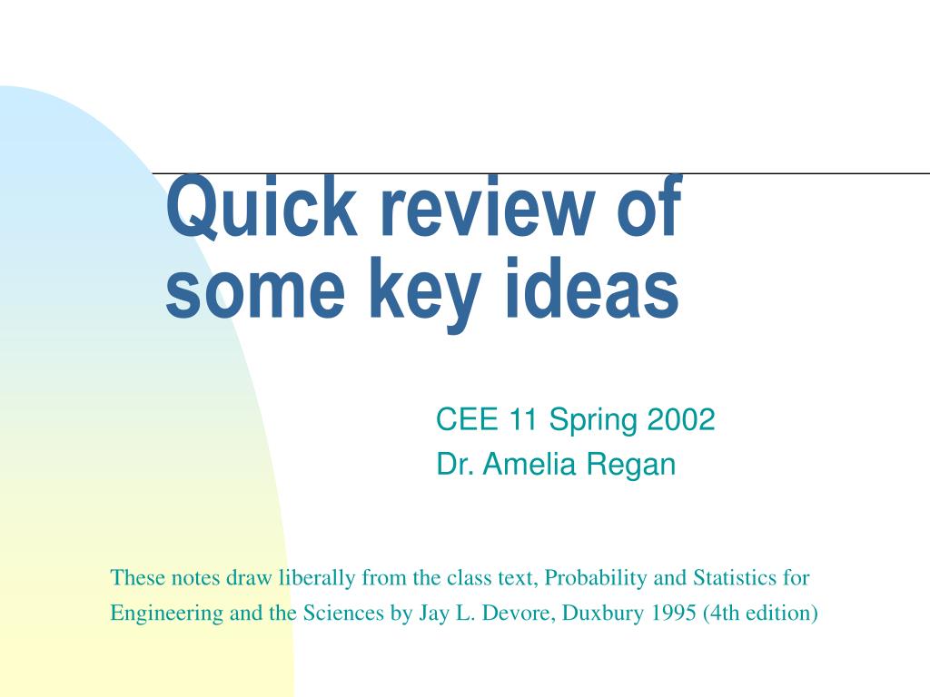 PPT - Quick review of some key ideas PowerPoint Presentation, free ...