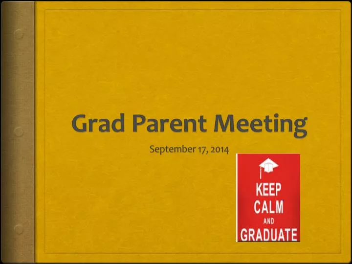 grad parent meeting