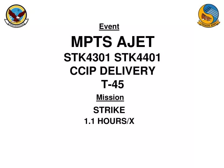 mpts ajet stk4301 stk4401 ccip delivery t 45