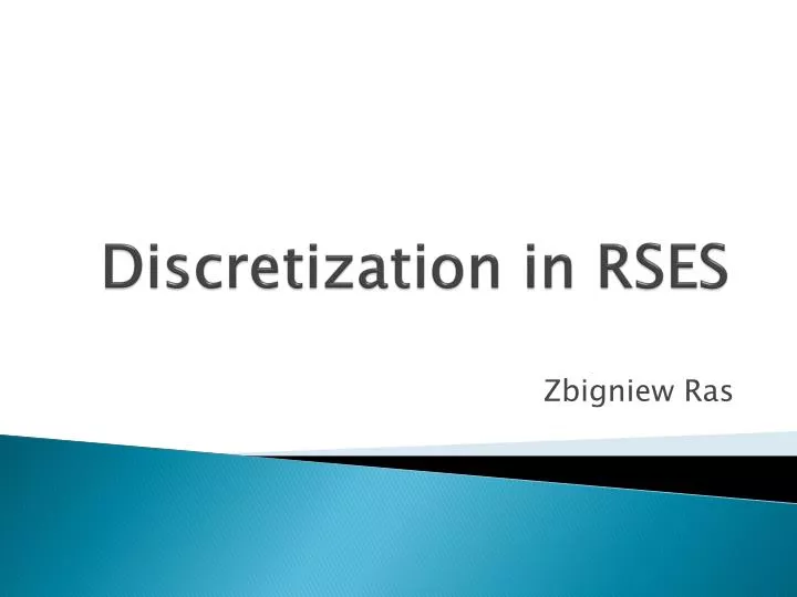 discretization in rses