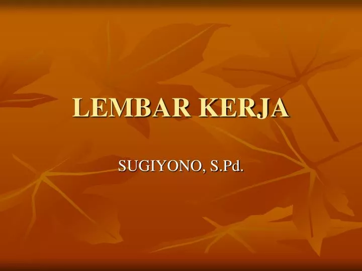 lembar kerja