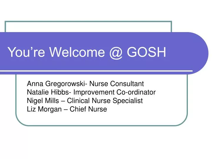 you re welcome @ gosh