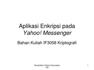 aplikasi enkripsi pada yahoo messenger