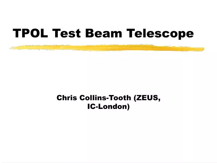tpol test beam telescope