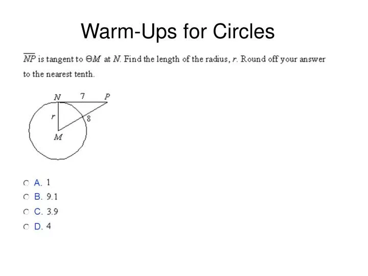 warm ups for circles