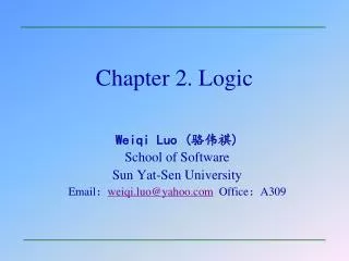 Chapter 2. Logic