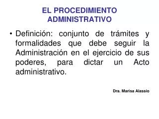 el procedimiento administrativo