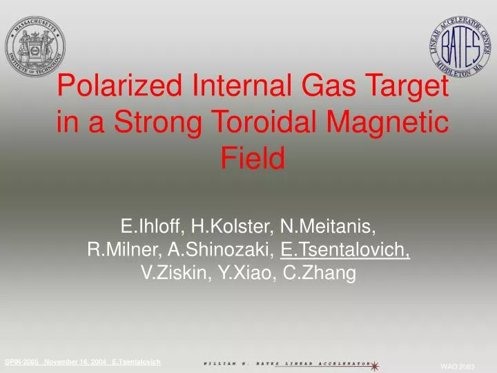 polarized internal gas target in a strong toroidal magnetic field