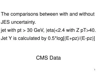 The comparisons between with and without JES uncertainty.