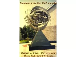 comments on the xyz mesons