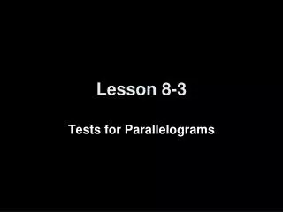 Lesson 8-3