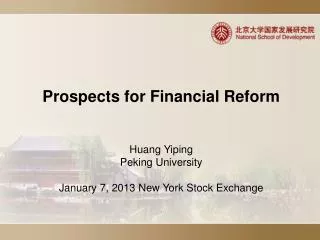 Prospects for Financial Reform