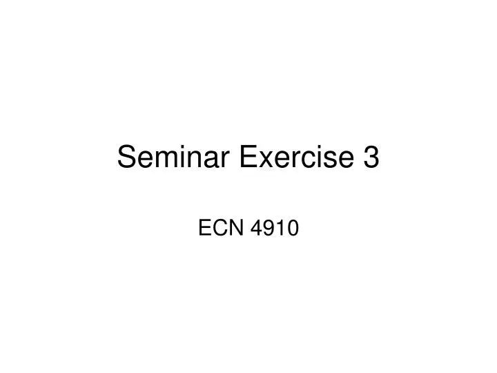 seminar exercise 3