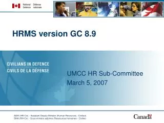 HRMS version GC 8.9