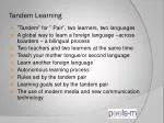 Tandem Learning - slide 1
