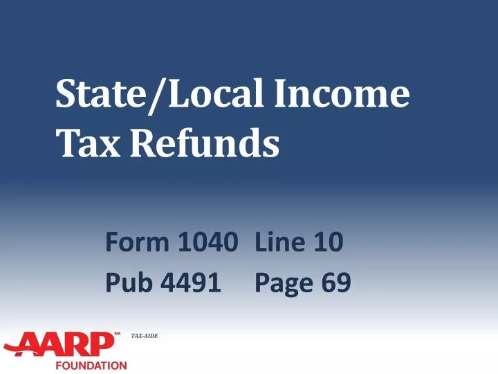 state local income tax refunds
