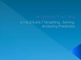Algebra II w/ trig