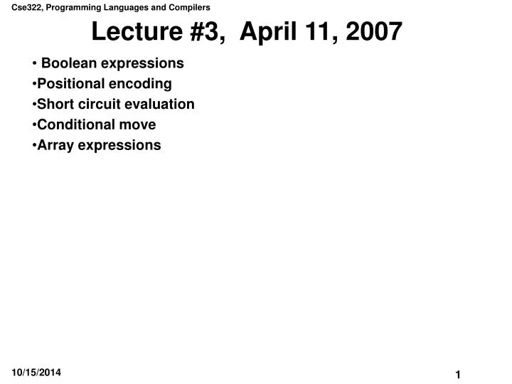 lecture 3 april 11 2007