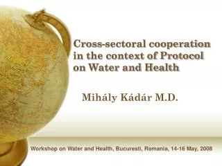 Cross-sectoral cooperation in the context of Protocol on Water and Health