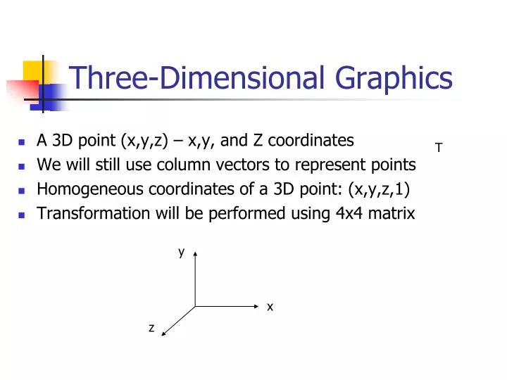 three dimensional graphics