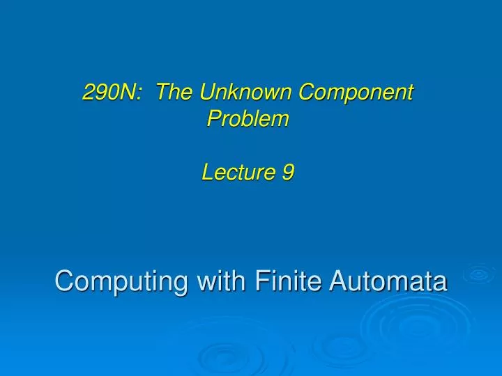 computing with finite automata