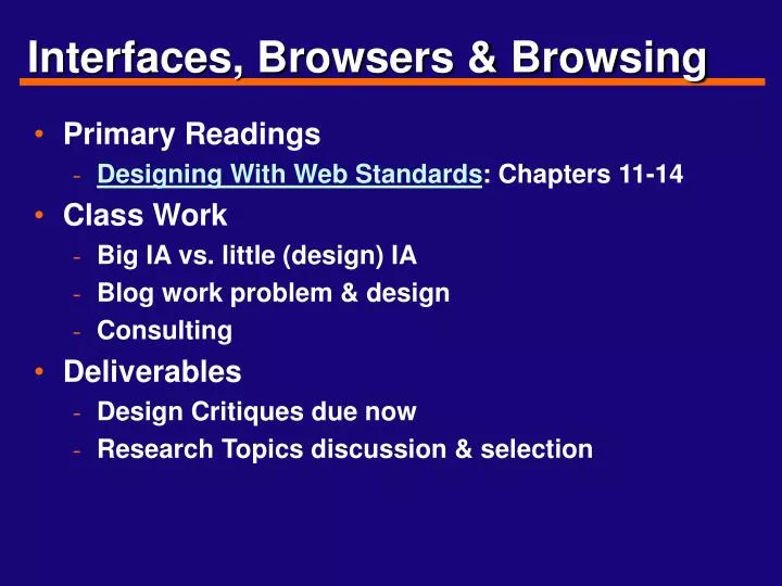interfaces browsers browsing