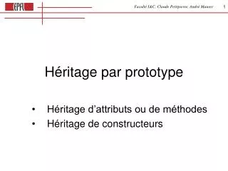 h ritage par prototype