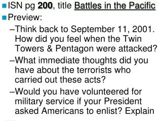 ISN pg 200 , title Battles in the Pacific Preview: