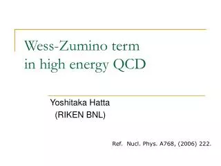 Wess-Zumino term in high energy QCD
