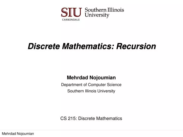 discrete mathematics recursion