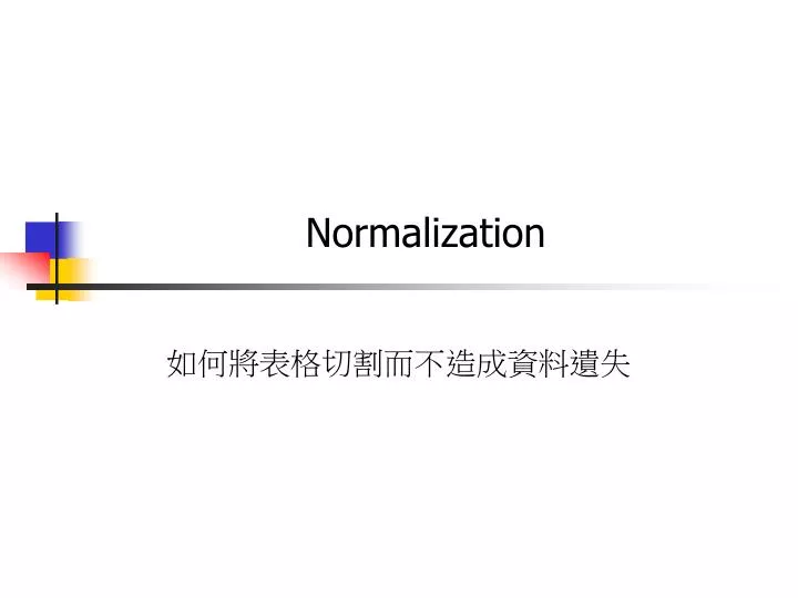 normalization