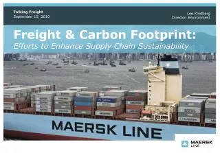 Freight &amp; Carbon Footprint: Efforts to Enhance Supply Chain Sustainability